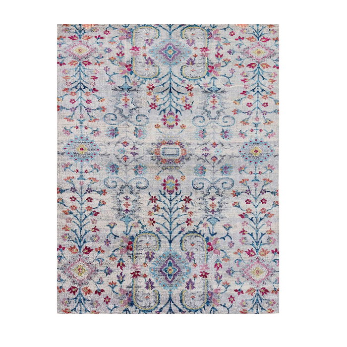 Conceptum Alfombra Woosonıl106 Azul, Naranja, Rosa y Gris (160 x 230 cm)